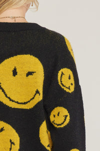 Make Me Smile Sweater - Black