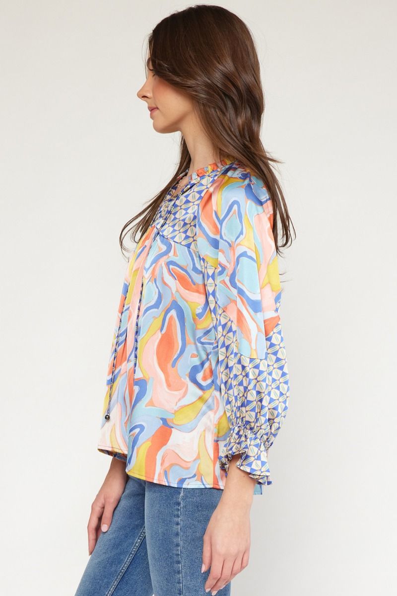 Abstract Visions Top - Blue