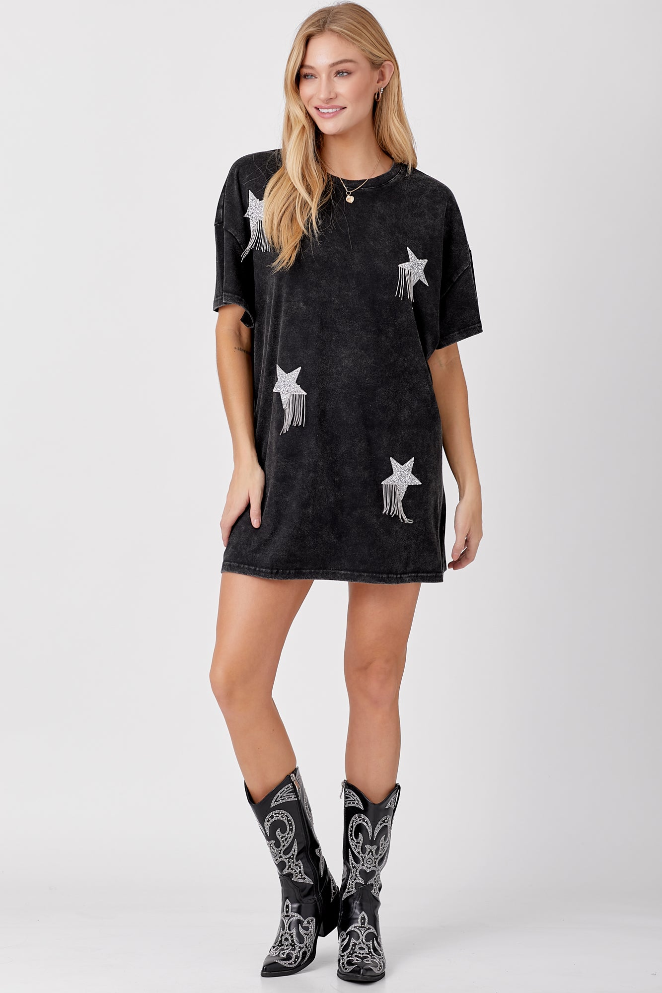 Ladies black t outlet shirt dress