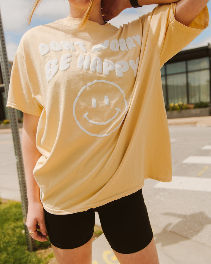 Don't Worry Be Happy Puff Tee