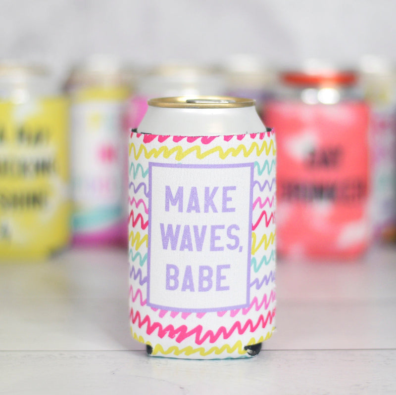"Make Waves, Babe" Can Cooler