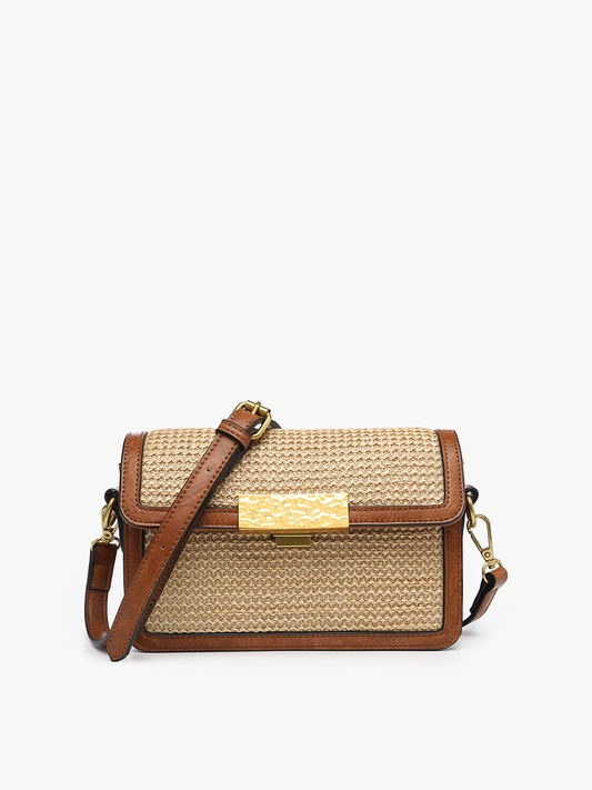 Elizabeth Straw Crossbody – Sage in Bloom