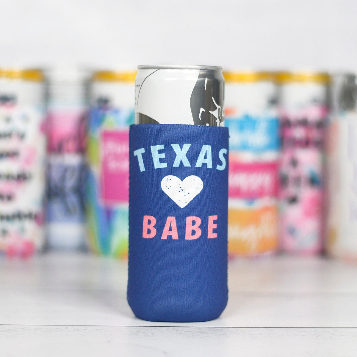 "Texas Babe" Slim Can Cooler